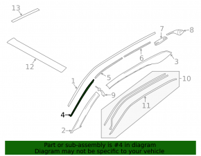 Fastening of the front pillar trim outer left BMW i3 14-21