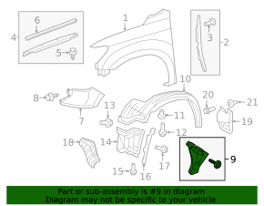 Left side front bumper mount for Toyota Tundra 14-21