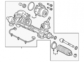 Steering rack Honda Civic X FC 17-20 1.5T SI electric