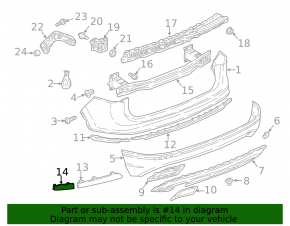 Reflector rear right outer VW Tiguan 18-24