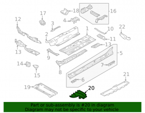 Rear left underbody protection for Audi A3 22-26