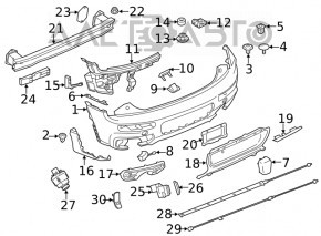 External front bumper parking sensors for BMW X2 F39 18-23