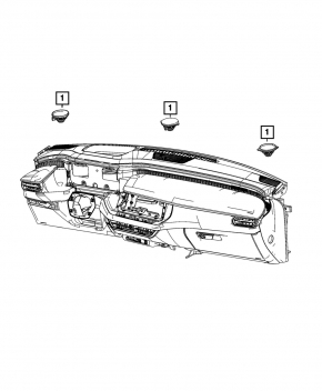 Jeep Grand Cherokee WL 21-25 ALPINE front panel central speaker
