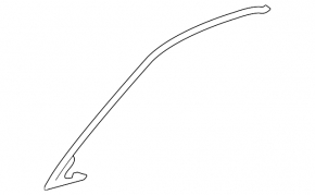 Upper door molding front left Lexus ES350 07-08 chrome, scratches, bumps, missing plug