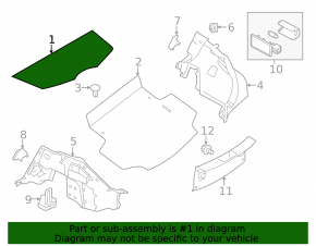 Nissan Leaf 18 Trunk Shelf - Black