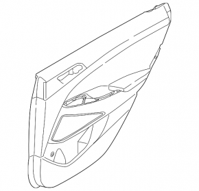 Door trim card rear right Hyundai Tucson 25-26 leather black