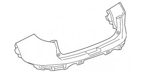 Bare rear bumper GMC Terrain 18-