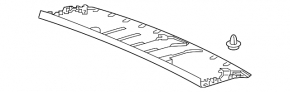Trunk lid trim upper Honda Clarity 18-21 usa black