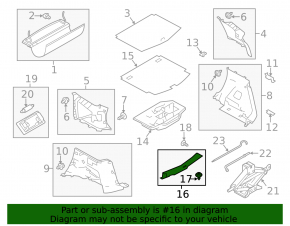Nissan Versa Note 13-19 Trunk Door Trim