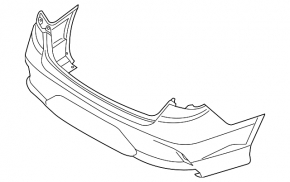 Rear bumper bare Hyundai Sonata 18-19