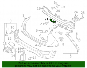 Rear bumper mount on the amplifier lower central Kia Niro 23-
