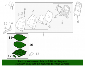 Hyundai Kona 18-23 passenger seat without heating