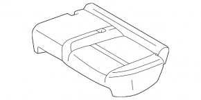 Mitsubishi Outlander 22-24 2nd row rear seat cushion trim, gray leather, left