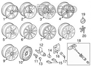 Spare tire for Audi A4 B8 08-16 R19 125/70