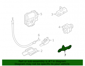 Audi Q7 16- Trunk Door Lock Bracket