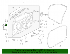 Door plug front right rear Audi A3 8V 15-20 4d, 5d