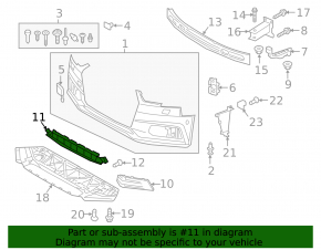 Lower grille front bumper Audi A4 B9 17-19