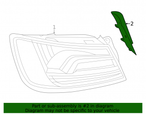 Cover for the outer wing light of the right Audi A3 22-26