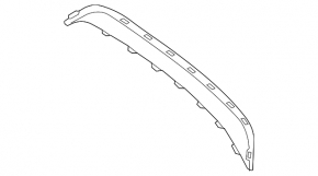 Lower rear bumper lip trim Mercedes GL-class X166 13-16 chrome