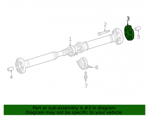Rear Cardan Coupling Mercedes GLC 300 16-22 AWD
