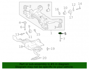Rear subframe mounting support washer, front left, Mercedes A-class V177 19-22
