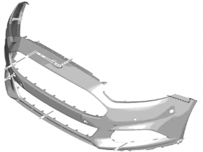 Front bare bumper for Ford Fusion mk5 13-16 with parking sensors and towing hook