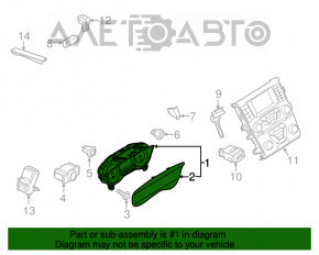 Instrument cluster Ford Fusion mk5 17-20 1 display large, 64k, scratches, chip