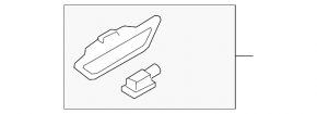 Trunk door handle with button Ford Edge 19-rest