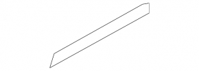 Door-glass molding, central front right, Land Rover Range Rover Velar 18-23, black gloss, short
