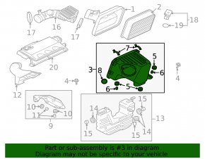 Mitsubishi Galant 04-12 Air Filter Housing Lower Cover
