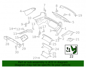Rear mud flaps, set of 2, Land Rover Range Rover Sport 13-22