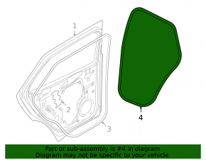 Door opening seal rear left Volkswagen ID.4 21-23