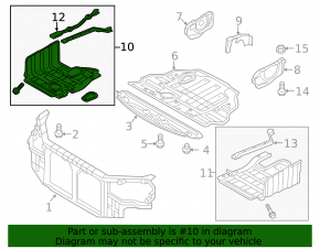 Right engine guard for Kia Optima 11-15