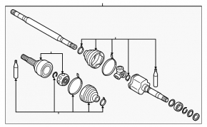Front left half-shaft drive Nissan Leaf 19-25 Plus