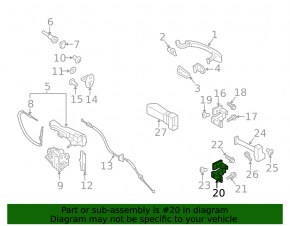Upper door hinge front right Porsche Macan 15-