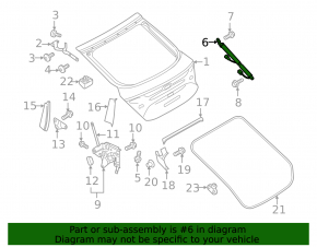 Right tailgate shock absorber for Audi A7 12-18