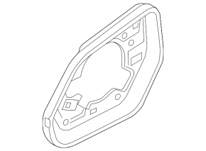 Left mirror housing for Audi Q8 19-25
