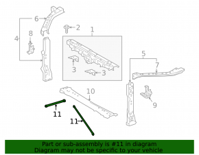 TV strut left Lexus ES250 ES300h ES350 19-