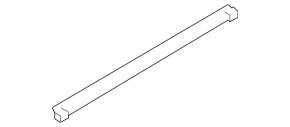 Inner glass seal for the rear left door of a Mitsubishi Outlander 22-25