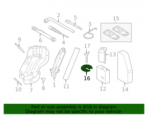 Spare Wheel Mount VW Tiguan 09-17 OEM Support