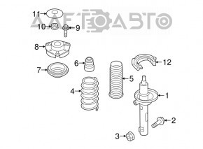 Shock absorber front left VW Tiguan 18-