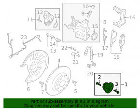 Front left hub Audi A3 22-26