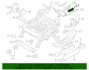 Front Left Seat Control Mitsubishi Outlander 14-21