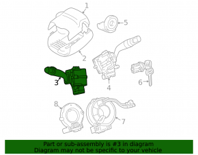 Left steering column switch for Toyota Sienna 2010-2011