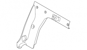 Right rear seat back trim for Hyundai Sonata 20-26, black
