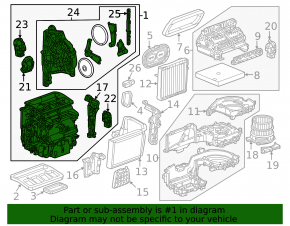 The bare heater housing of the Chevrolet Equinox EV 24-26 air conditioner with dampers
