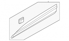 Lower front left door trim for Kia Sportage 23-26, structure with gray molding