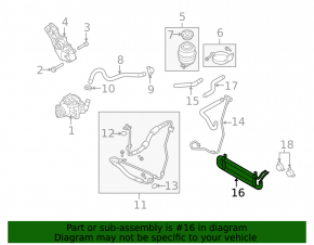 Power steering cooler pipe for the Audi A4 B8 08-12