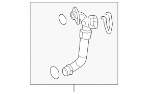 Right cooling hose for Porsche Panamera 10-16