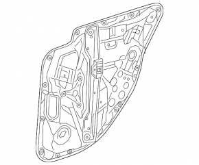 Window lifter with motor rear right Mercedes W213 E 17-23 with panel